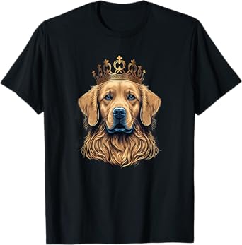 Funny Golden Retriever with a Golden Crown T-Shirt
