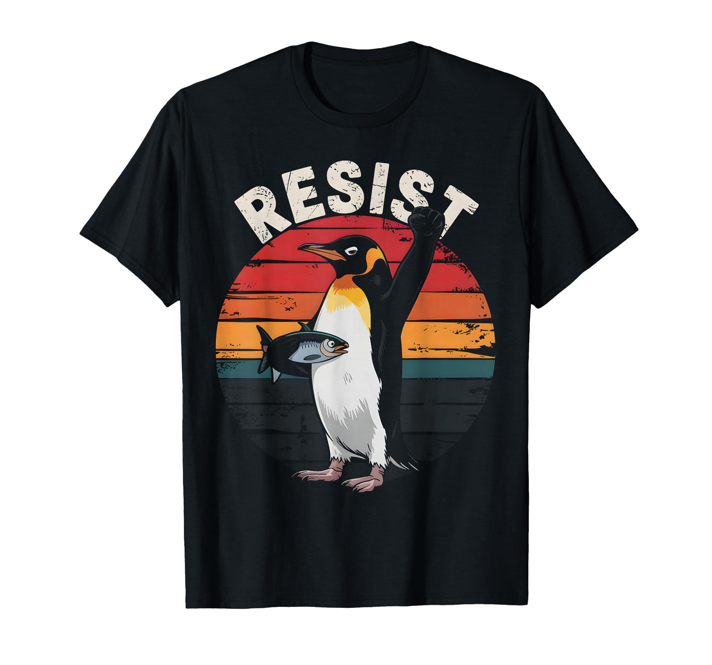 Funny Penguin Resist Protest Against Tariffs Humor T-Shirt