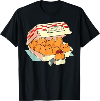 Kitten Nuggets Food Pun Cat Lover Gift Chicken Nuggets T-Shirt
