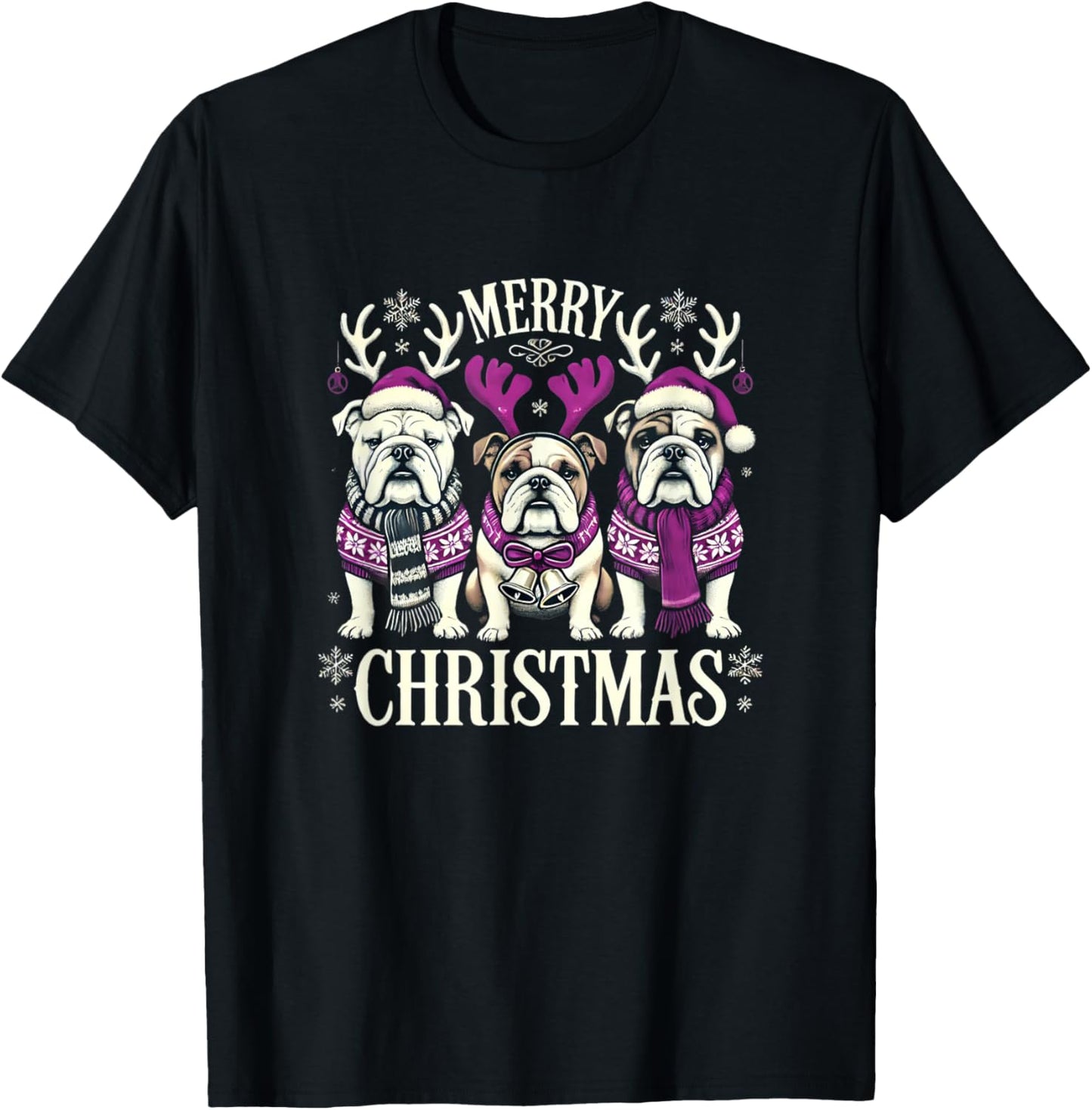 Christmas English Bulldog Mom English Bulldog Christmas T-Shirt