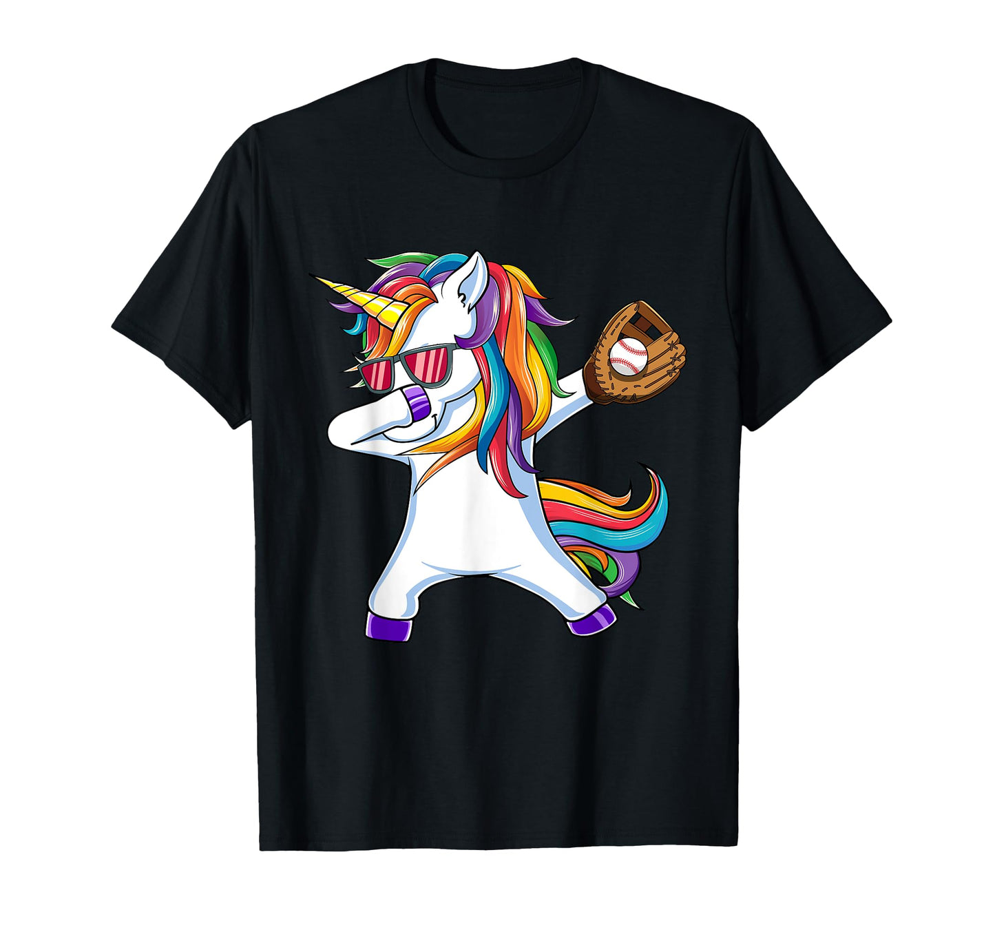 Dabbing Unicorn Baseball T Shirt Kids Funny Dab Dance Gift