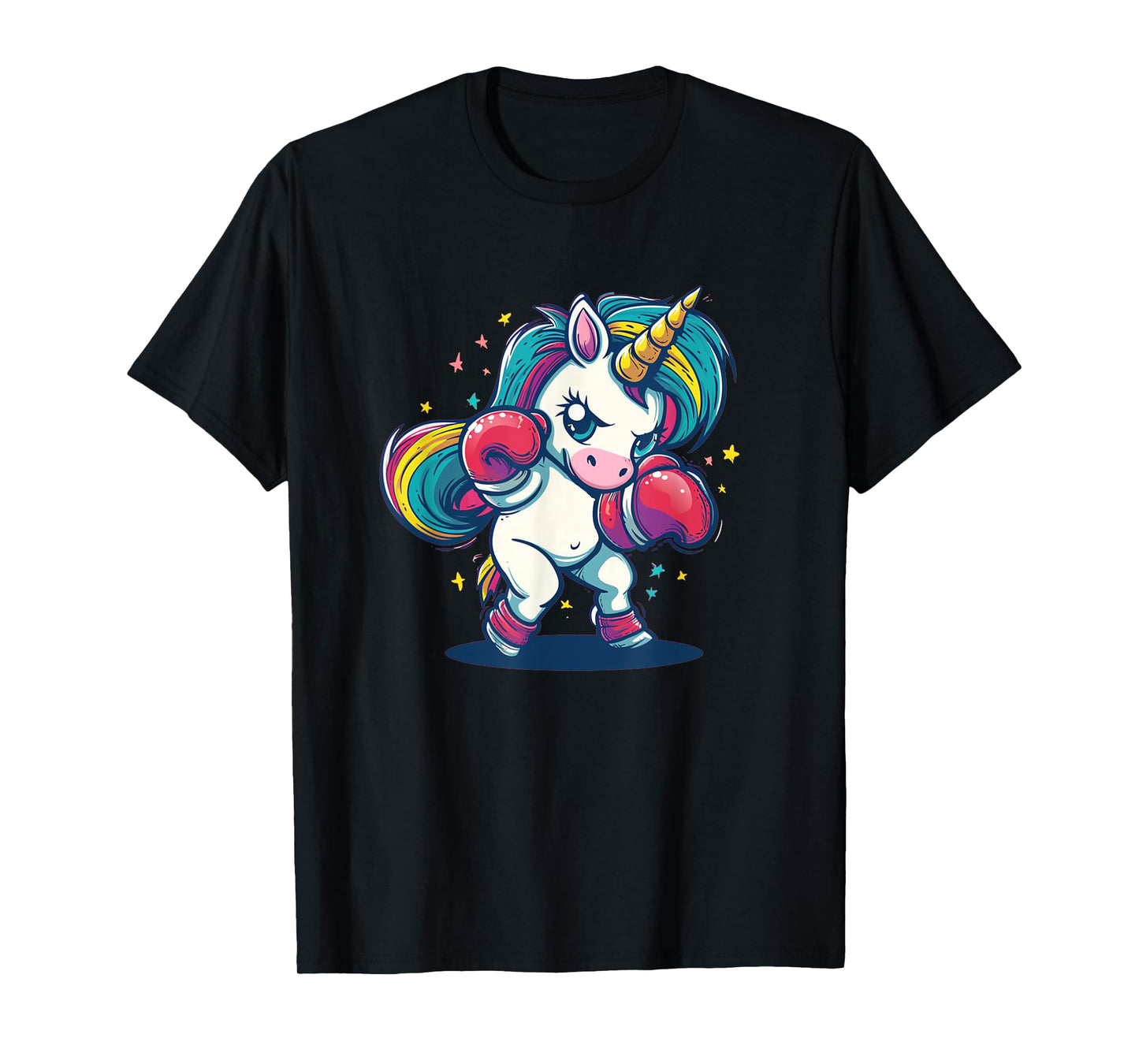 Cute girly unicorn with boxing gloves T-Shirt