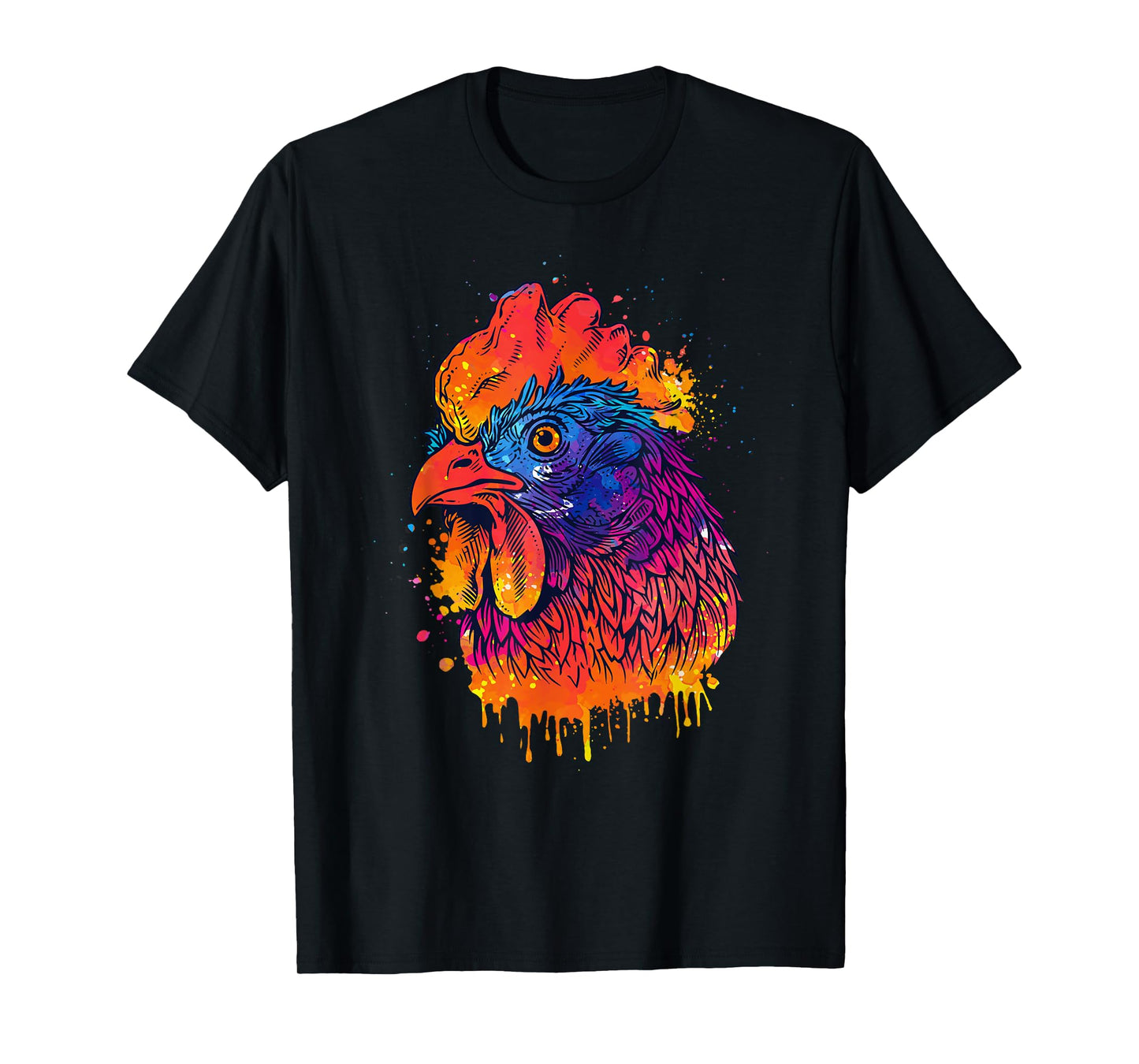 Funny Chicken Art For Men Women Chicken Lover Hen Farmer T-Shirt