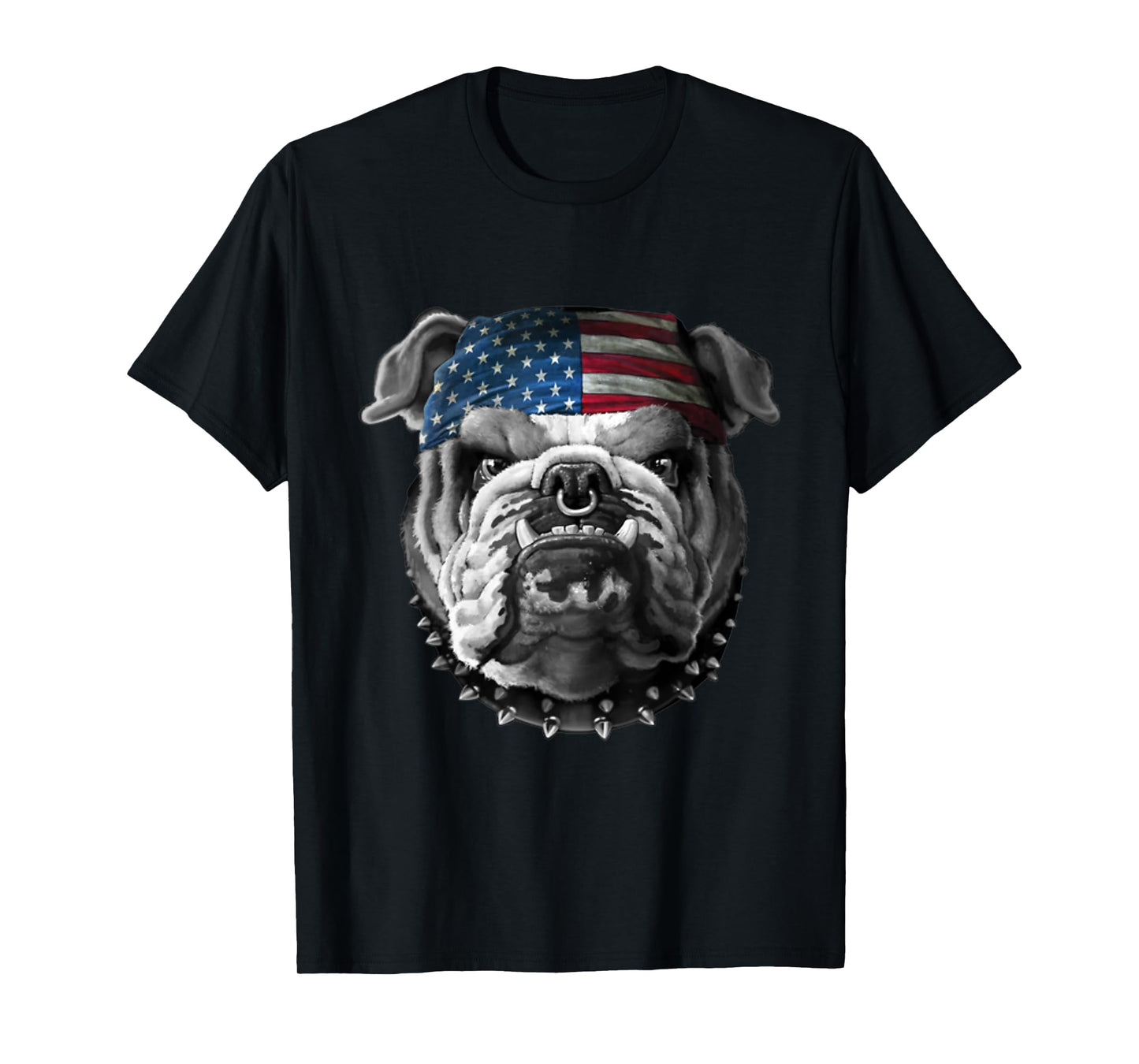 American Bulldog American Flag USA T-Shirt