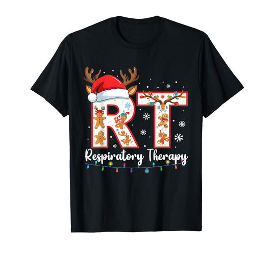 Christmas Nurse Respiratory Therapist Lung Therapy Nursing T-Shirt