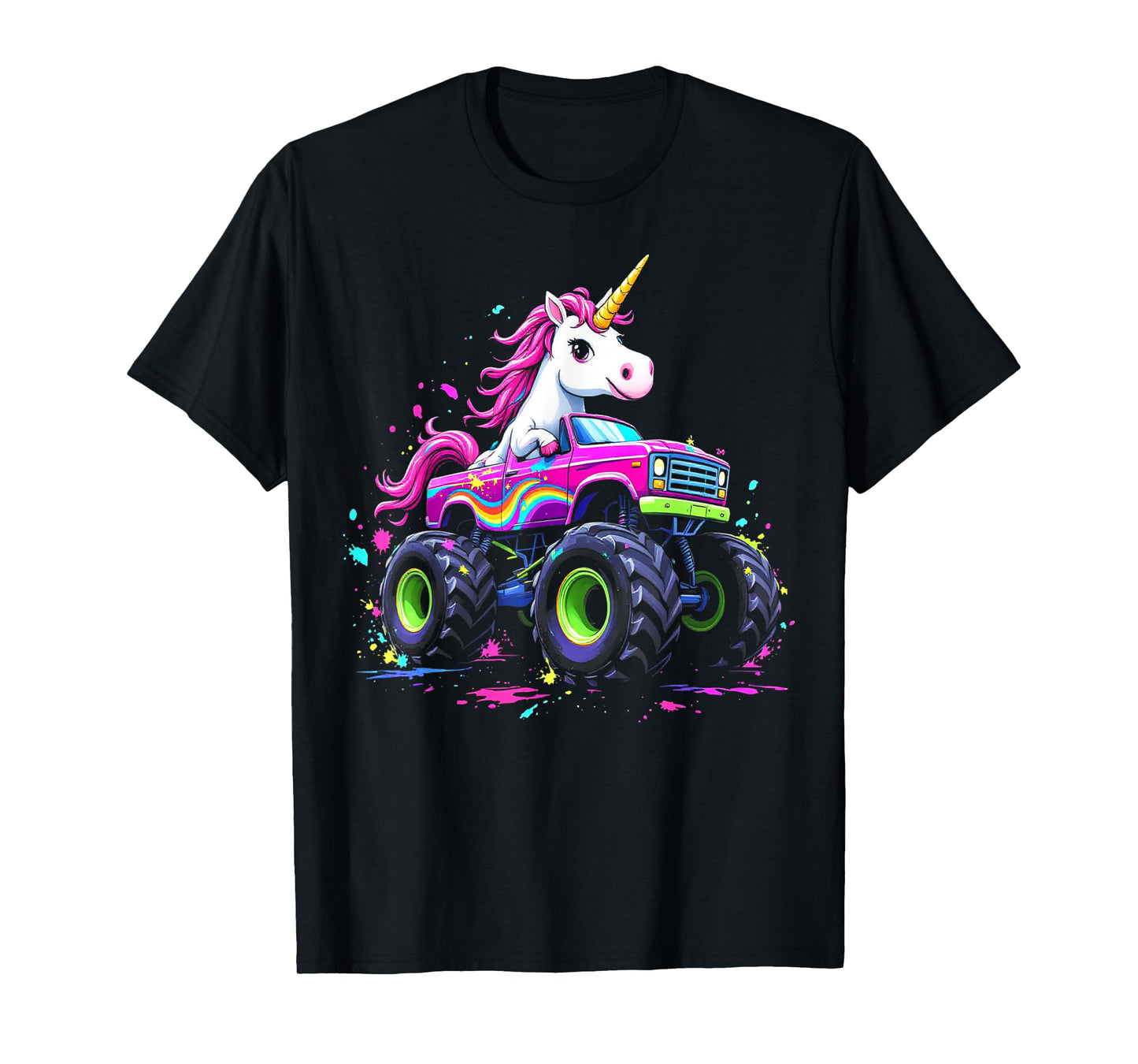Monster Truck Unicorn Birthday Party Monster Truck Girl T-Shirt