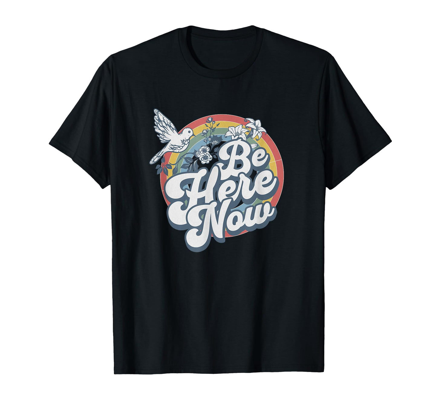 Be Here Now Retro Vintage Spiritual Mindfulness T-Shirt