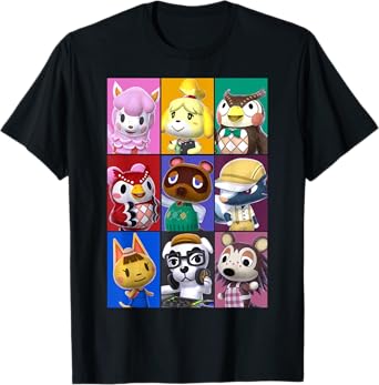Animal Crossing Towns Folk Yearbook Photo Style Poster T-Shirt
