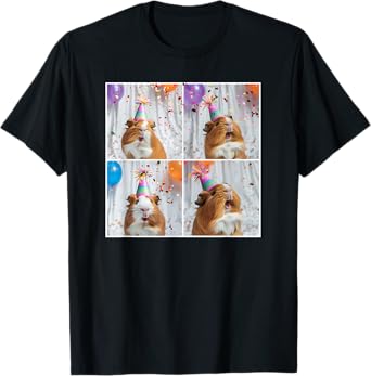 Funny Guinea Pig Face Pet Cavy Mom Guinea Pig Birthday T-Shirt