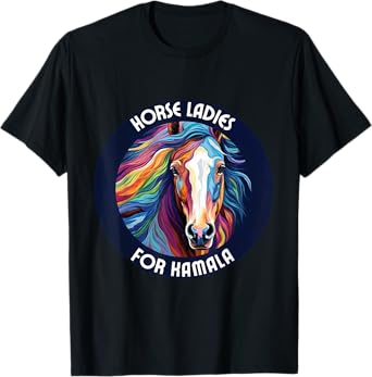 horse ladies for kamala harris Election Usa 2024 horse lady T-Shirt