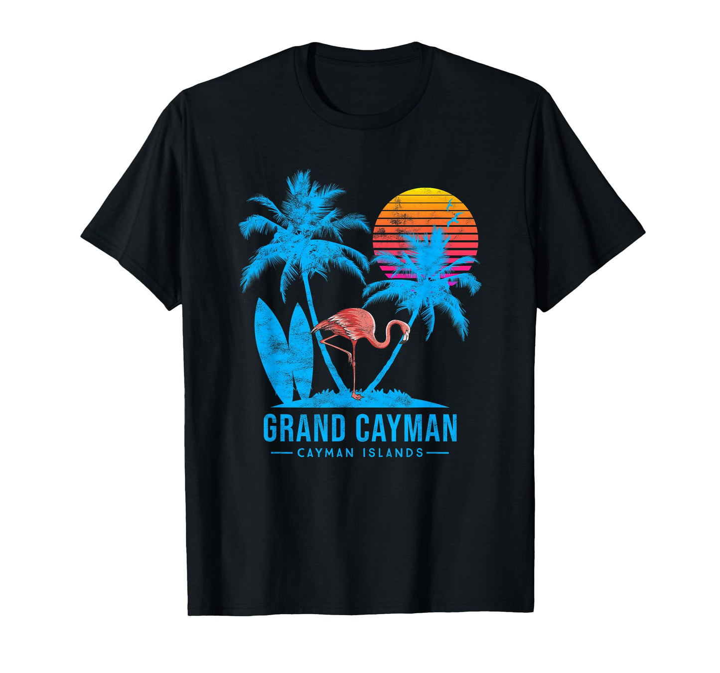 Grand Cayman, Cayman islands. Palm trees sunset T-Shirt