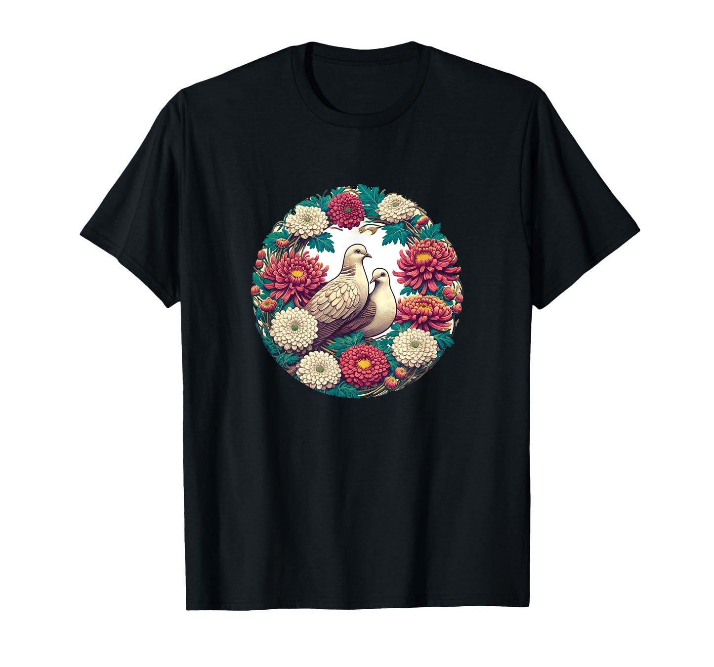 Mourning Doves Art Beautiful Bird Love T-Shirt