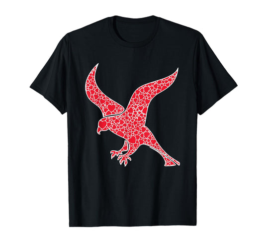 Falcon Hearts Valentine's Day Hawk Bird Lover Girl Gift T-Shirt