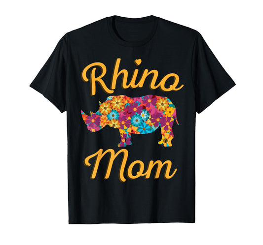 Rhino Mom Rhinoceros African Animal Safari Mother's Day T-Shirt