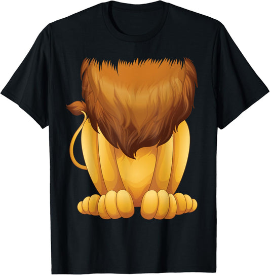 Cute Headless Lion Costume Halloween Funny Big Cat Mane Gift T-Shirt