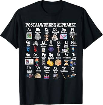 Mailed it Postal Worker Gifts Funny Alphabet Post Office Delivery Mailman T-Shirt