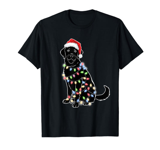 Santa Beagle Christmas Tree Light Pajama Dog Xmas T-Shirt