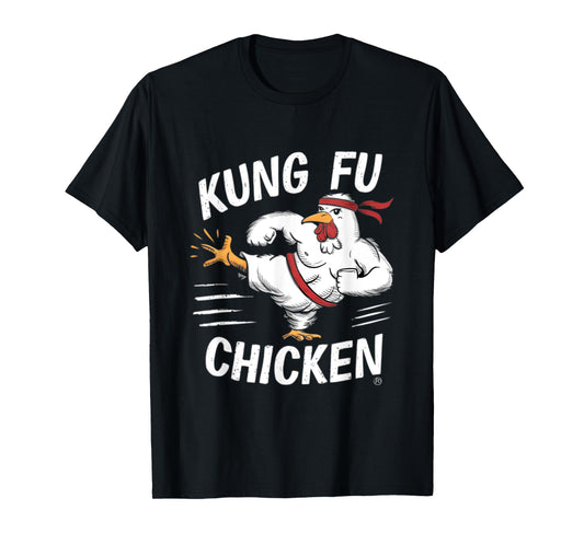 Kung Fu Chicken Funny Karate Rooster Women Men Chicken T-Shirt