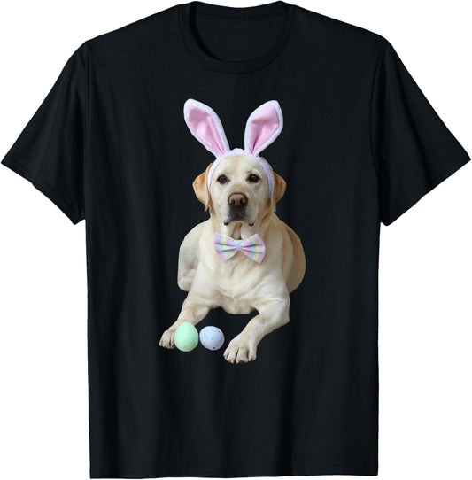 Yellow Lab Labrador Easter Dog Bunny Ears Egg Hunt Puppy Pup T-Shirt