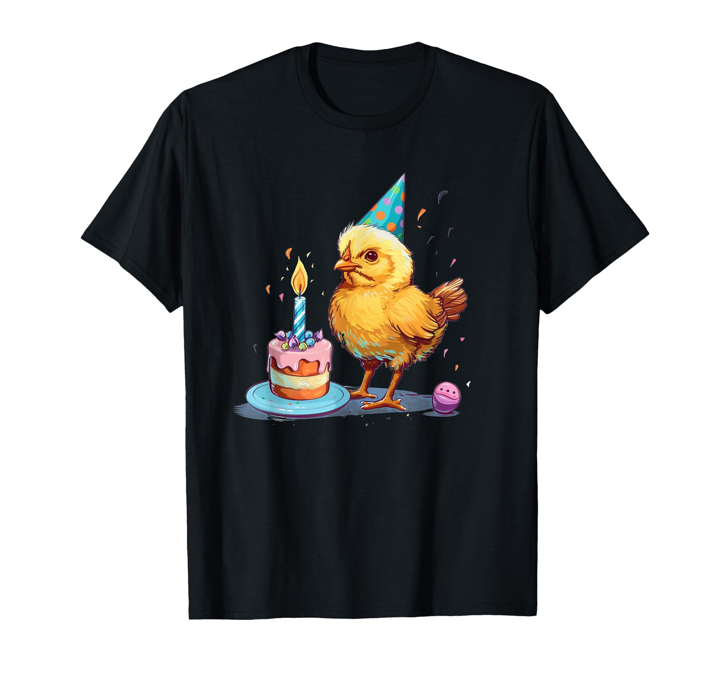 Birthday Kid Chick Costume for Cake, Party Hat and Poultry T-Shirt