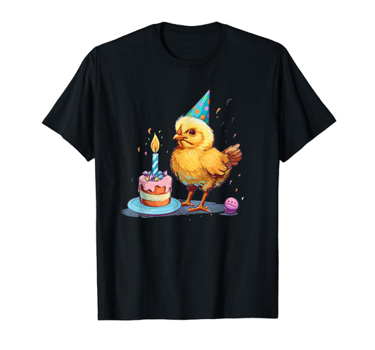 Birthday Kid Chick Costume for Cake, Party Hat and Poultry T-Shirt