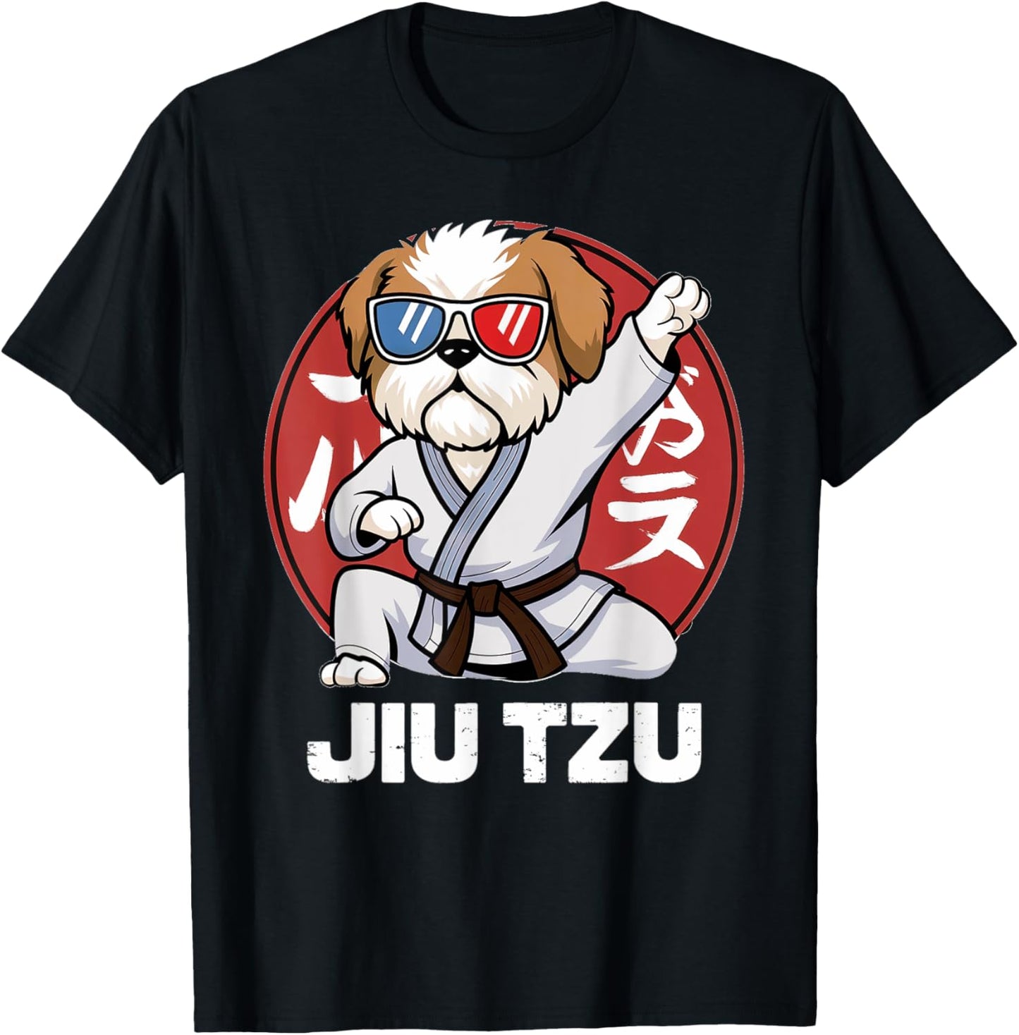 Shih Tzu Jitsu Dog Kawaii Anime funny Jiu Jitsu love T-Shirt