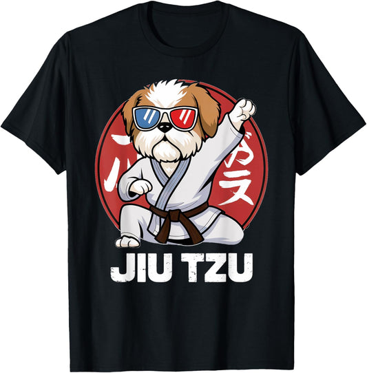 Shih Tzu Jitsu Dog Kawaii Anime funny Jiu Jitsu love T-Shirt