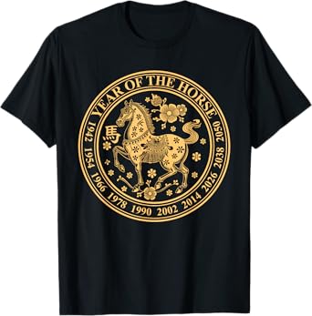 Chinese New Year Of The Horse 2026 Lunar Zodiac T-Shirt