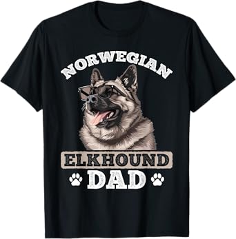 Norwegian Elkhound Dog Breed Norwegian Elkhound Dad Men Women Girls Kids T-Shirt
