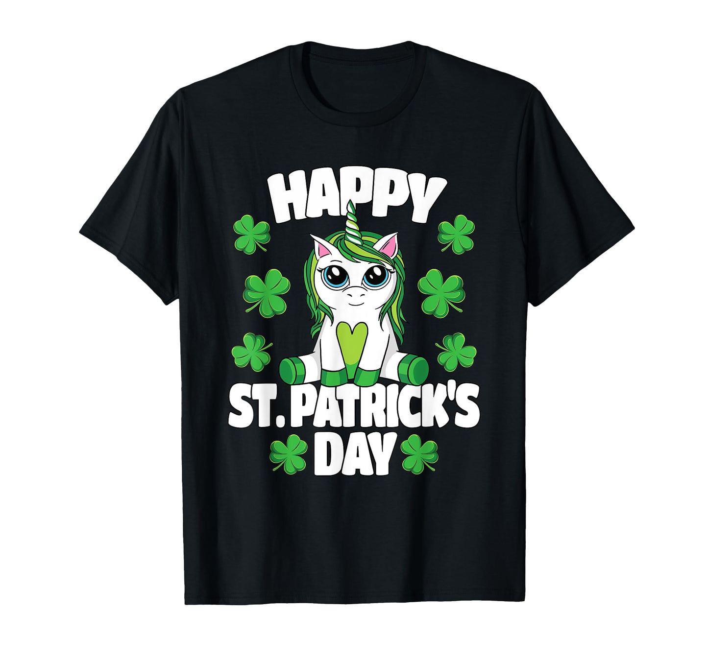 Happy St. Patrick's Day Lepricorn Irish Unicorn Girls T-Shirt