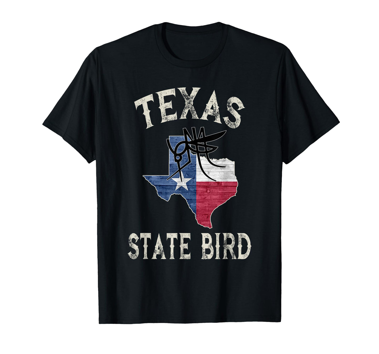 Texas State Bird Mosquito Flag T-Shirt