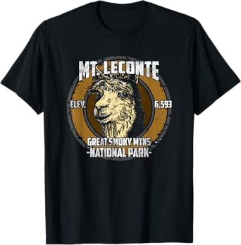 Mount Mt LeConte Llama Alpaca Smoky Mountains T Shirt T-Shirt