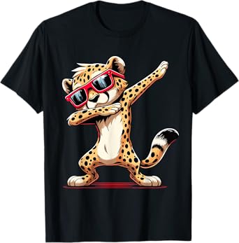 Dabbing Cheetah Sunglasses Cheetah Animal T-Shirt