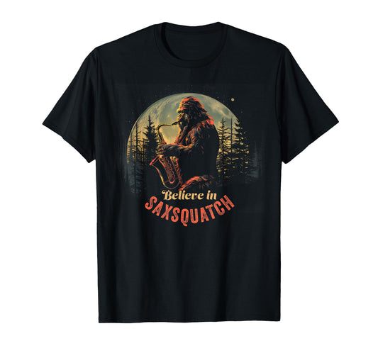 Yeti Bigfoot Playing Saxophone Sax-Squatch T-Shirt T-Shirt
