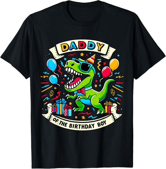 T-Rex Daddy of the Birthday Boy Dinosaur T-Shirt