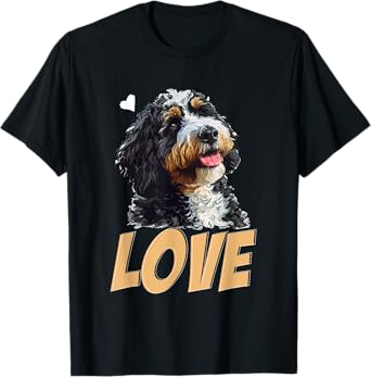 Bernedoodle Dog Breed Pet LOVE Men Women Girls Kids T-Shirt