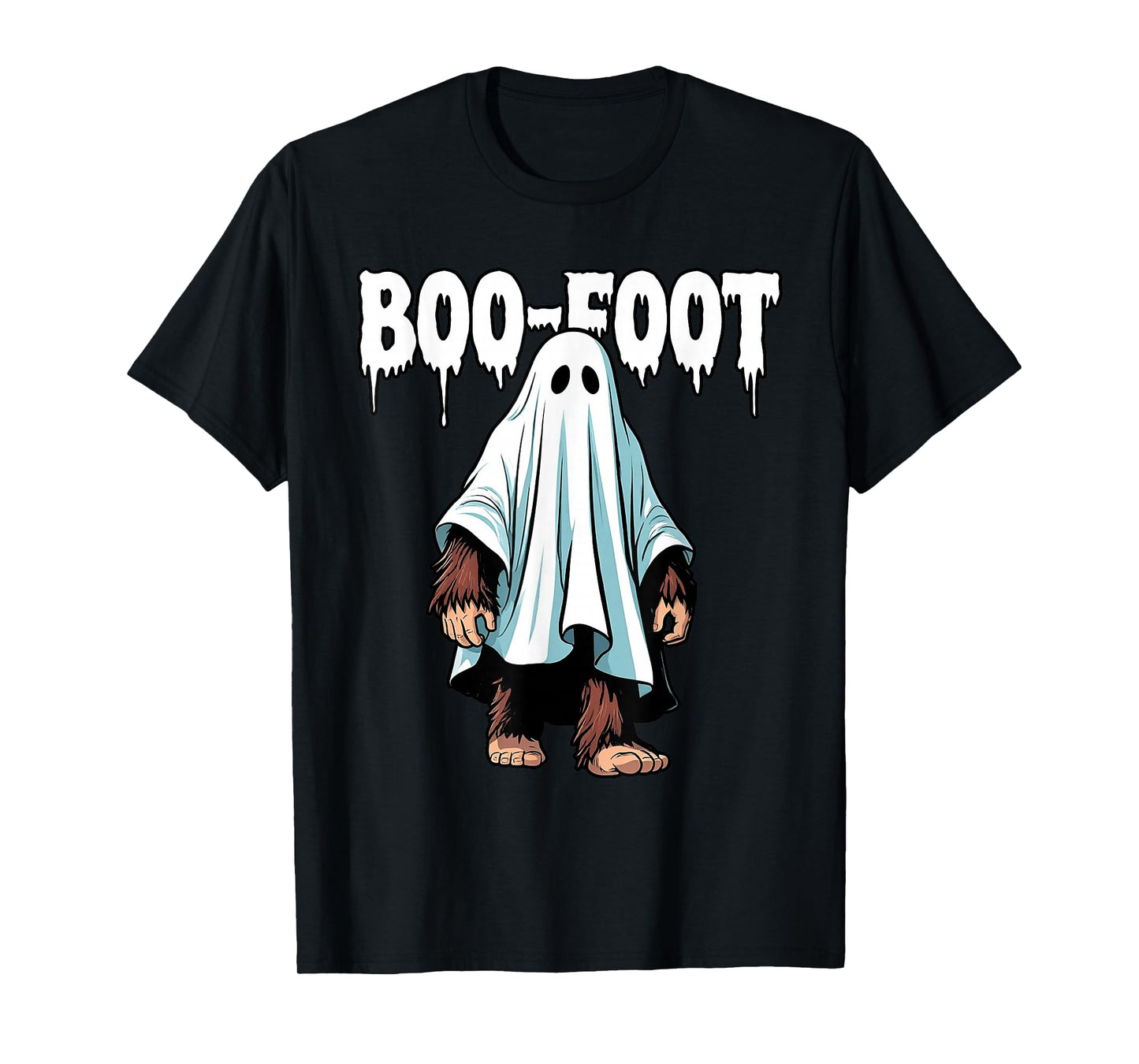 Bigfoot Ghost Costume Halloween Boo-Foot Sasquatch Spooky T-Shirt