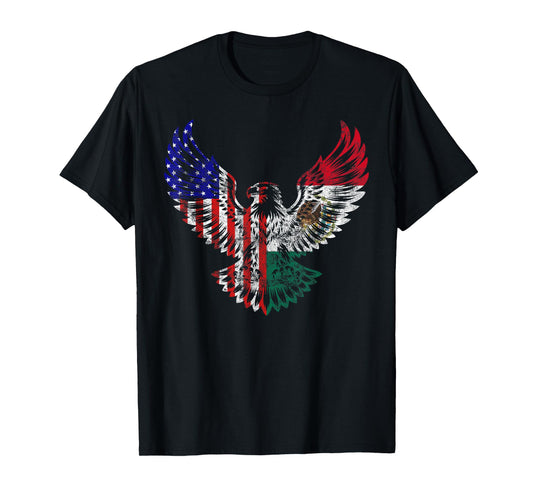 American Mexican Heritage America Mexico Flag Eagle T-Shirt