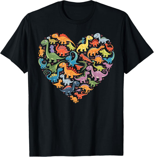 Dinosaur Heart Paleontology Fossil Cretaceous Jurassic T-Shirt