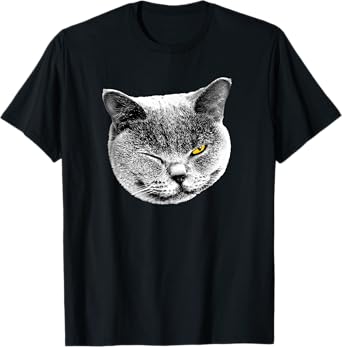 BRITISH BLUE SHORTHAIR CAT - SMILE & WINK Men Women Kids T-Shirt