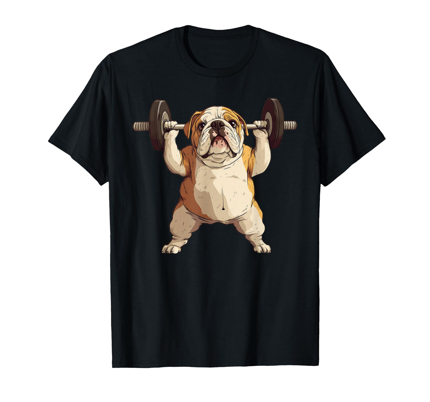 English Bulldog Dog Powerlifting Weightlifting Gym Workout T-Shirt