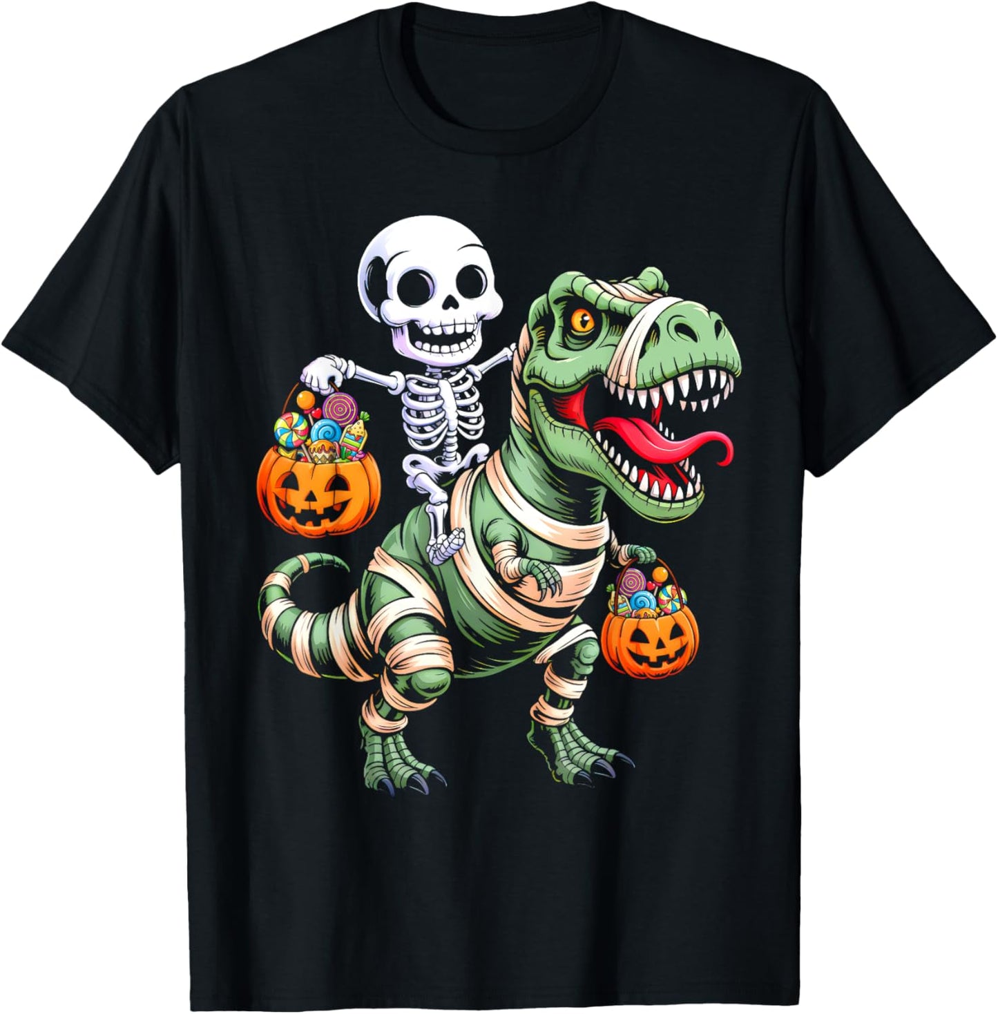 Toddler Boy Halloween Shirt Kids Skeleton Dinosaur Halloween T-Shirt