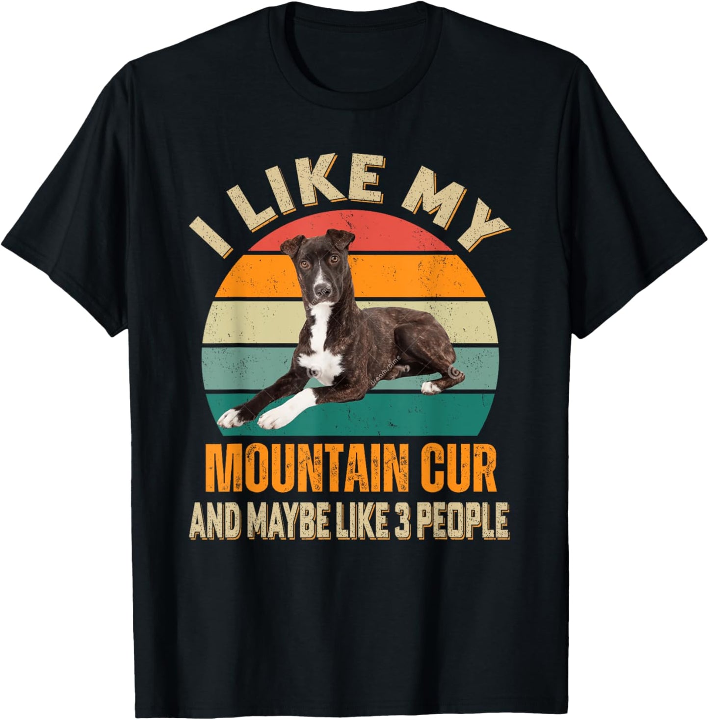 I Like My Mountain Cur Dog & Maybe 3 People Dogs Owner T-Shirt