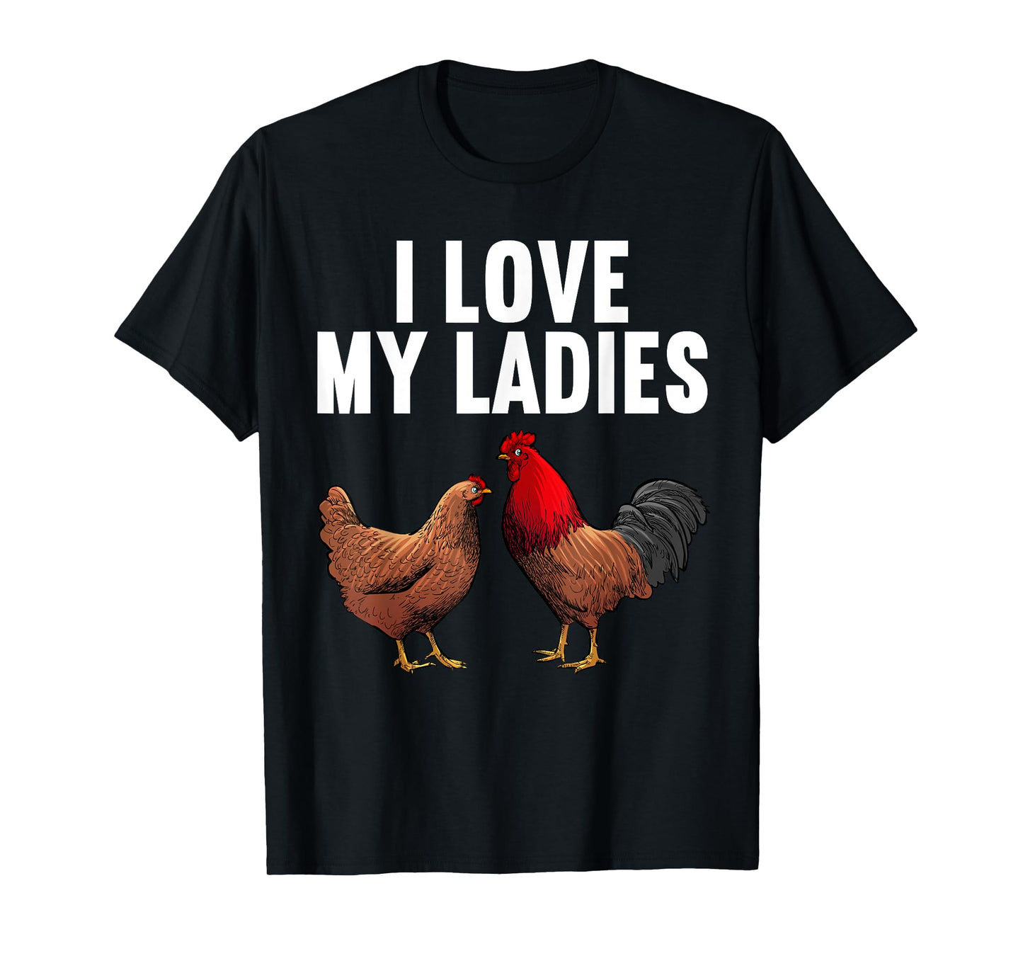 Cool Chicken Art For Men Women Dad Rooster Chicken Farmer T-Shirt