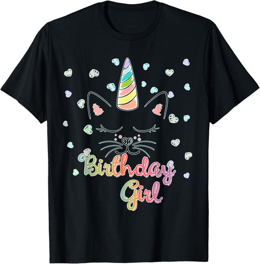 Caticorn Unicat Birthday Party Girl Shirt T-Shirt