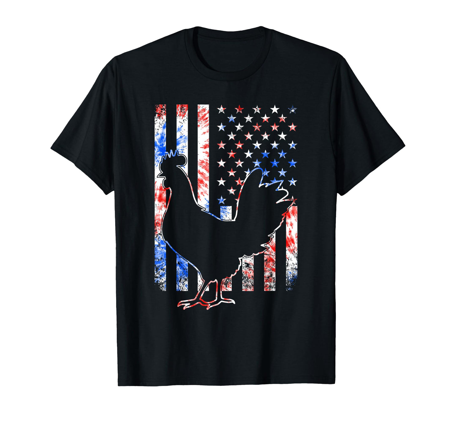 Chicken US American Flag Patriotic Chicken Lover 4th of July T-Shirt