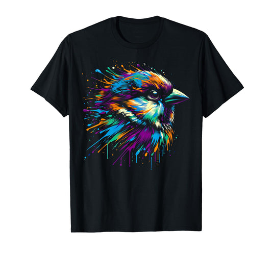 Sparrow Minimalist and Vibrant Style Birthday Christmas T-Shirt