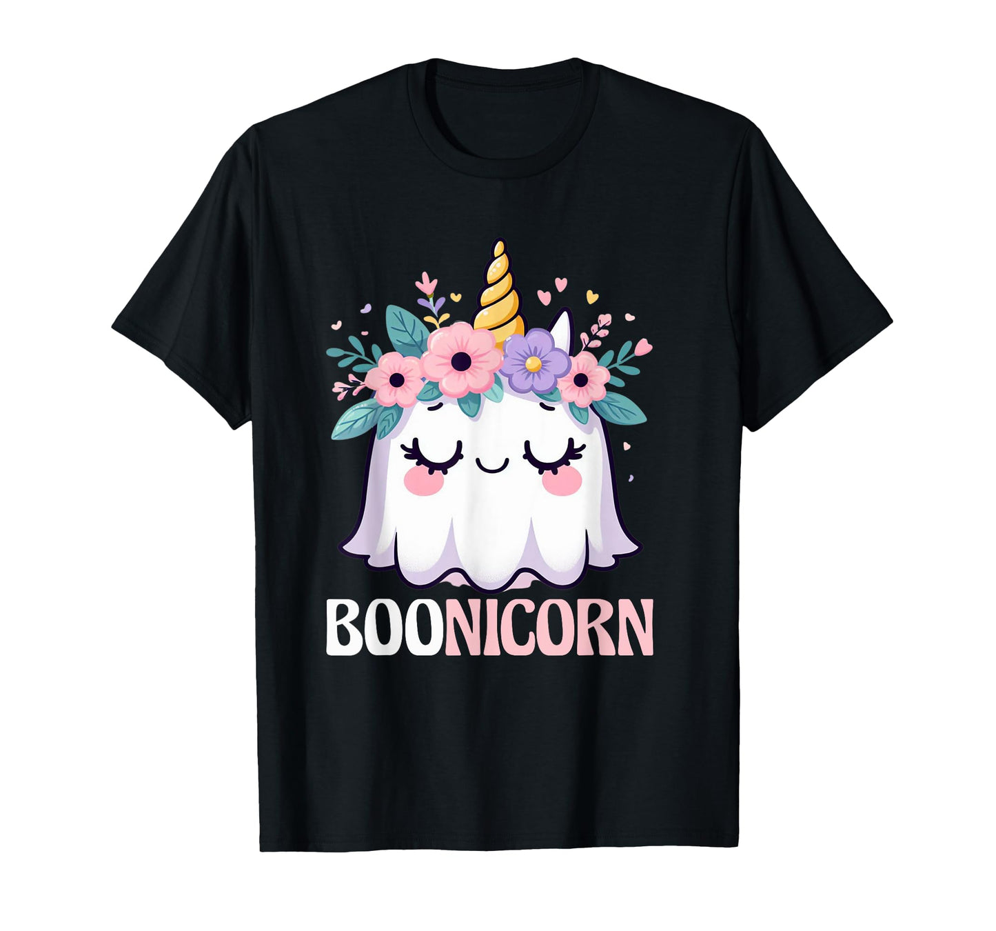 Boonicorn Unicorn Ghost, Unicorn Halloween for Girls T-Shirt