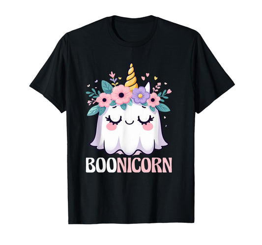 Boonicorn Unicorn Ghost, Unicorn Halloween for Girls T-Shirt