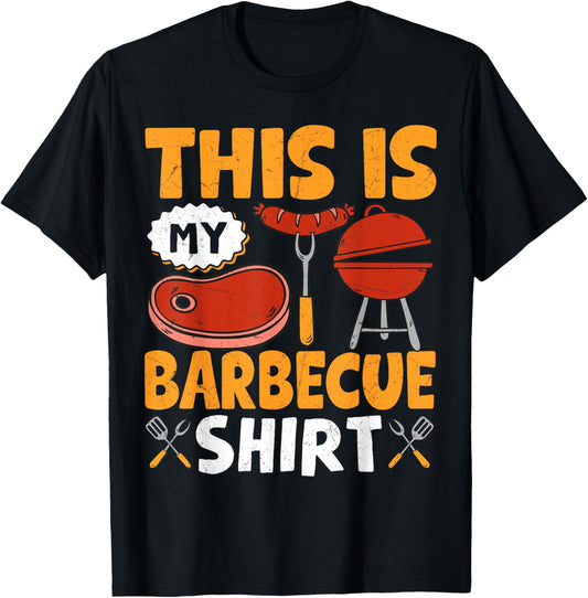 This Is My Barbecue Shirt Funny 4th Of July BBQ 2025 T-Shirt